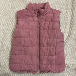 Mayoral Pink Puffer Vest Kids Size 24 Months Purple Ruffle Girls Toddler